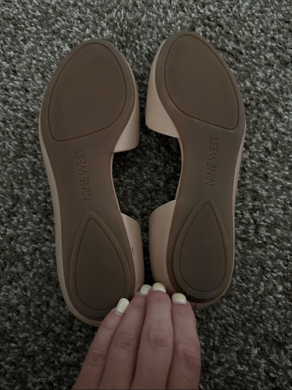 Nine West Nude Pink Peep-Toe D'Orsay Flats - Picture 3 of 4